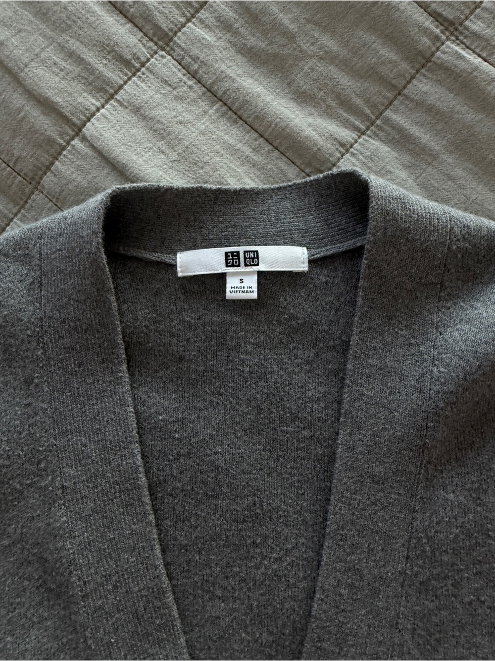 Uniqlo 100% Cotton Cardigan in heather gray - Picture 3 of 3